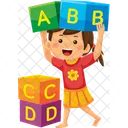 Alphabet Girl Education Icon