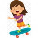 Girl Skateboard People 아이콘