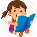 Girl Book Kid Icon