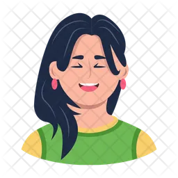 Girl Laughing  Icon