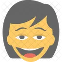 Girl Laughing Emoji Icon