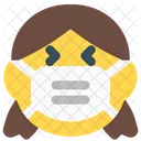 Girl Laughing Emoji With Face Mask Emoji Icon