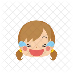 Girl laughing hysterically  Icon