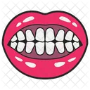 Open Mouth Female Lips Lips Sticker Icon
