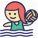 Girl Playing Ball Icon