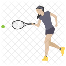 Girl Playing Tennis  Icon