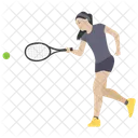 Tennis Playing Tennis Player Girl Sports Icon