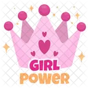 Girlpower mit Krone  Symbol