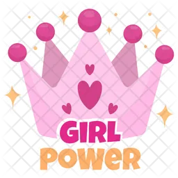 Girlpower mit Krone  Symbol