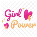 Girl power with love  Icon