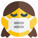 Girl Sad Emoji With Face Mask Emoji Icon