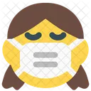 Girl Sad Emoji With Face Mask Emoji Icon