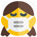 Girl Sad Emoji With Face Mask Emoji Icon
