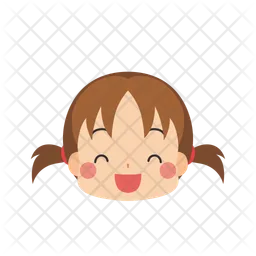 Girl Smiling cheerfully  Icon