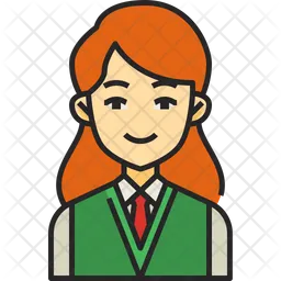 Girl Student  Icon