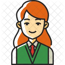 Girl Student  Icon