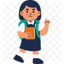 Girl Student  Icon