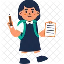 Girl Student  Icon