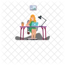 Girl Study Learning Student Icon