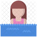 Girl Swimmer  Icon