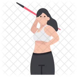 Girl Throwing javelin  Icon