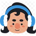 Earmuffs Winter Girl Icon