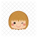 Girl Emoji Winking Icon