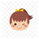 Girl Emoji Winking Icon