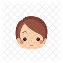 Girl Emoji Serious Look Icon