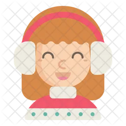 Girl With Earmuffs  Icon