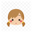 Girl Emoji Flushed Icon