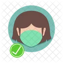 Girl with mask  Icon