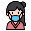 Girl With Mask Young Woman Girl Icon
