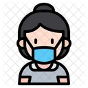Girl With Mask Young Woman Girl Icon