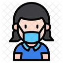 Girl With Mask  Icon