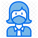 Female Woman Medical Masks Icon