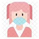 Female Woman Medical Masks Icon