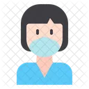 Female Woman Medical Masks Icon