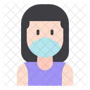 Female Woman Medical Masks Icon