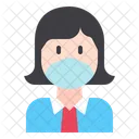 Female Woman Medical Masks Icon