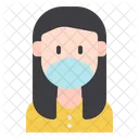 Female Woman Medical Masks Icon