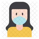 Female Woman Medical Masks Icon
