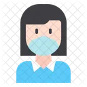 Female Woman Medical Masks Icon