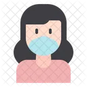 Female Woman Medical Masks Icon