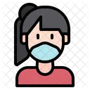 Female Woman Medical Masks Icon