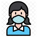 Female Woman Medical Masks Icon