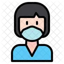 Female Woman Medical Masks Icon