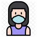 Female Woman Medical Masks Icon