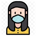 Female Woman Medical Masks Icon