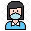 Female Woman Medical Masks Icon